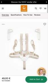 Stokke Tripp Trapp Harness (old model) new / never used out of box Condition