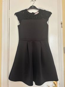 Girls Black Lipsy Dress size 13