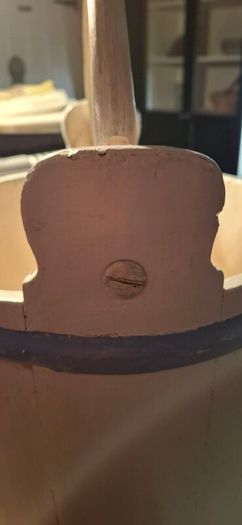 Antique Painted Wooden Bucket