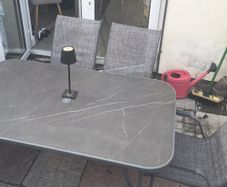 Garden table and 6 chairs