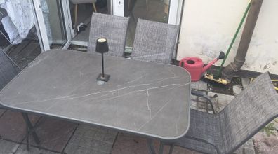 Garden table and 6 chairs