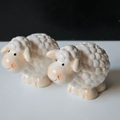 Vintage Novelty Cruet Set Little Lamb Shakers
