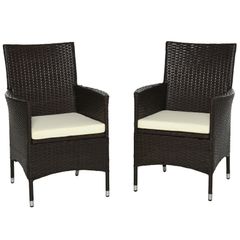 2 PC Rattan Chairs Set-Dark Coffee (FREE SHIPPING)