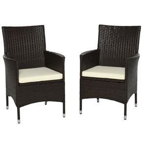 2 PC Rattan Chairs Set-Dark Coffee (FREE SHIPPING)