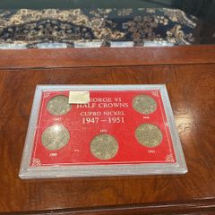 United Kingdom Half crown 1947 to 1951 set
