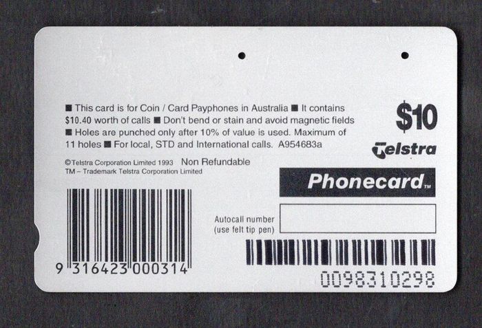 1995 Australia 10 Qantas Boeing 747 Longreach 1980 (Anritsu) Phone card