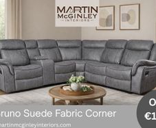 New Bruno Fabric Corner Sofa Sets
