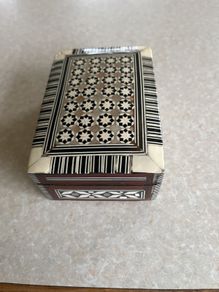 Wooden Mother of Pearl Inlay Jewelry Box
