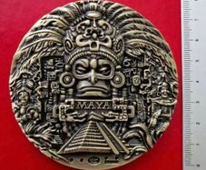 MAYAN , commerative medallion/ table medal