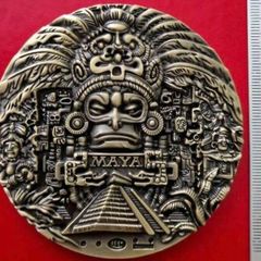 MAYAN , commerative medallion/ table medal