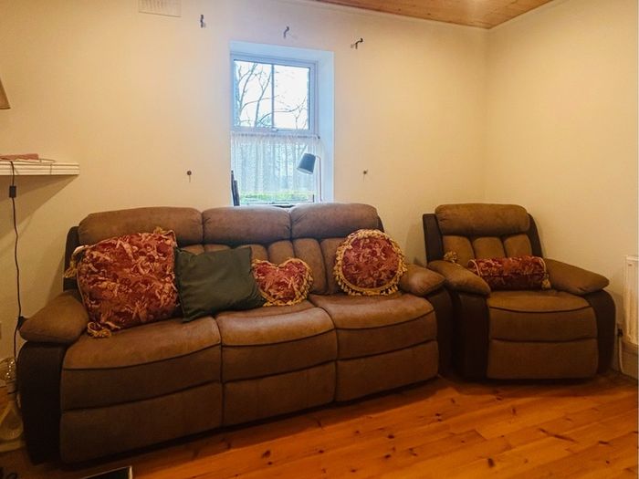 Reclining sofa and a 3-seater suite barely used excellent condition very comfortable