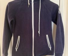 Gym + Coffee Navy Full Zip Hoodie