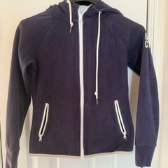 Gym + Coffee Navy Full Zip Hoodie