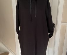 dress black hooded sweatshirt size small oversized fit up to size 14