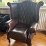 brown Chesterfield leather suite Image 3