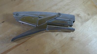 Vintage Rexel Vulcan Plier Stapler - Made in England - Heavy Duty Metal Chrome