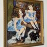 Vintage Shabby Chic Needlepoint Framed Image 2