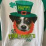 St Patrick's Day Dog long sleeve tee shirt Image 2
