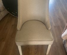 6 dining chairs grey herringbone