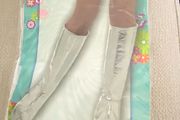 Silver boot covers smiffys costume prop