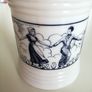 Dutch Opaque White Glass Jars x 2 Image 5