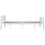 Bed Frame White and Black Metal 180x200 cm Image 2