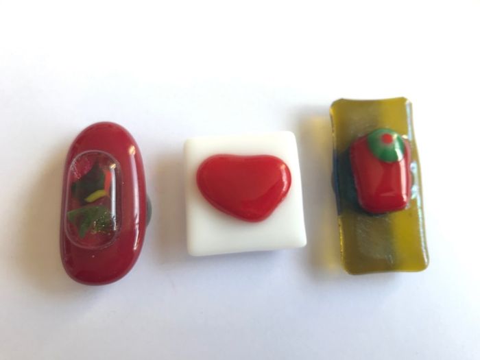 Handmade Fridge Magnets - Set of 3 - FREE DELIVERY