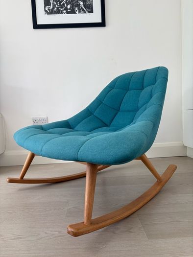 Kolton Rocking Chair Teal Blue - Made.com