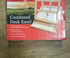 Easel combined with desk