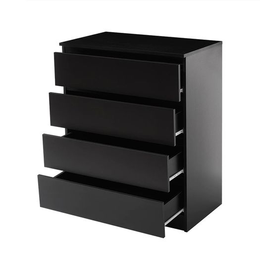 Tall Wide Clothes Storage Cabinet 4 drawers black