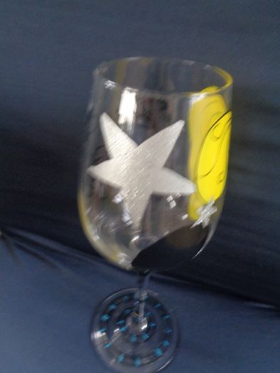 Hand Painted Wine Glass for Sale