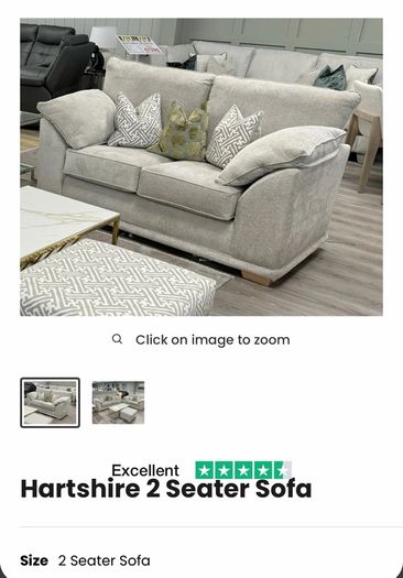 Pair of 2 seater grey couches