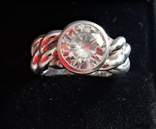 Ti sento sterling silver ring