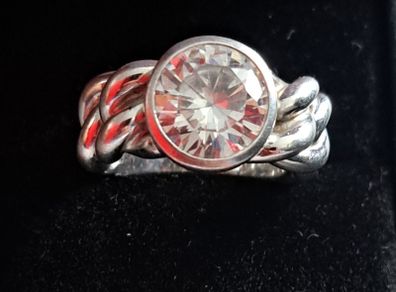 Ti sento sterling silver ring
