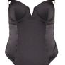 Black Diamante Strap V Bar Bodysuit size 12UK Image 3