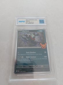 Pokemon Darkrai Holo Trick or Trade 2024 Kurbis Stamp Grading 9.5 Mint