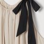 Beige bow-detail dress size M midi dress Image 3