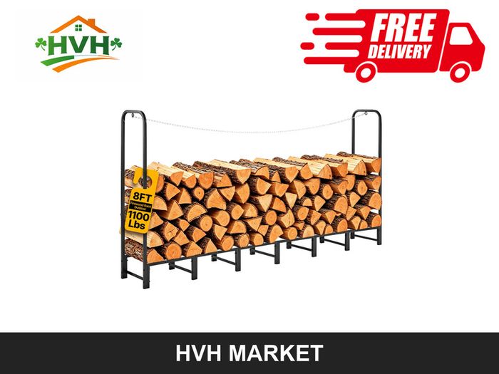 Outdoor Firewood Rack, 1/2 Cord, 500 kg
