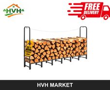 Outdoor Firewood Rack, 1/2 Cord, 500 kg
