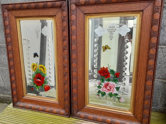 Victorian framed mirrors.