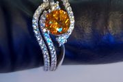 Citrine 0.5 ct Ring 925 Silver