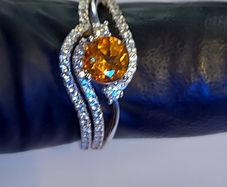 Citrine 0.5 ct Ring 925 Silver