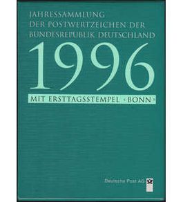 1996 Bundes Republic Deutschland (Germany) Federal Annual Stamp EFT Collection with 42 images of contents