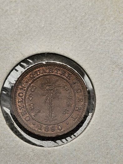 Ceylon 1890 1/4 Cent Mint