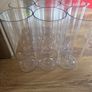 12 Clear Acrylic Cylinder Vases Image 2
