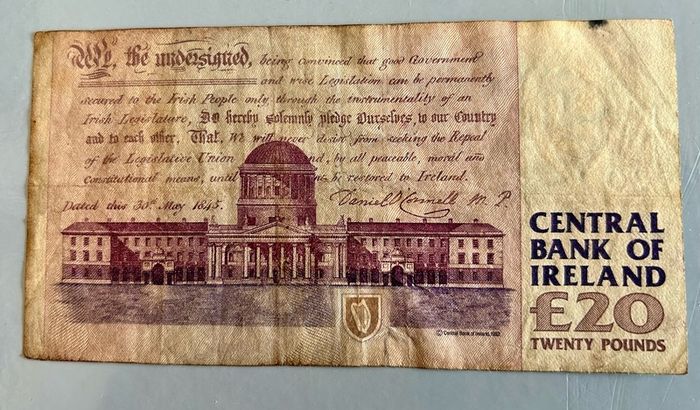 Irish C Series Replacement Daniel O Connell 20 Pound Banknote