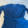 Stunning H&M royal Blue wrap style dress with tie waist long sleeve Image 2