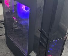gaming computer and monitor