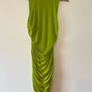 Pink Vanilla high neck green ruched dress size 12 - New Image 5