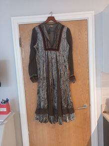 Vers Vintage Crushed  Velvet  Dress. S.12.